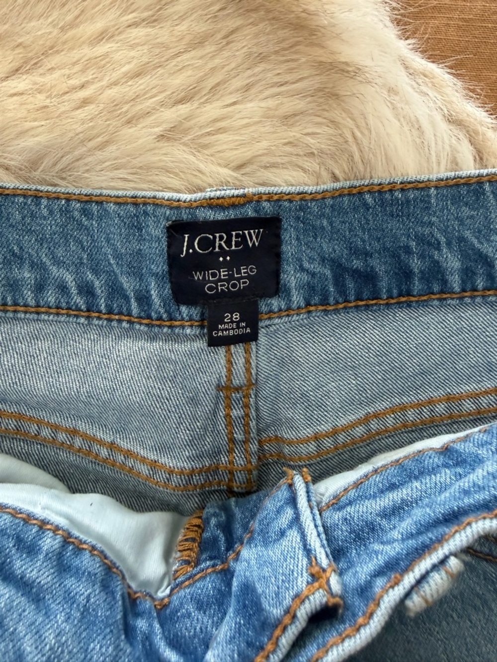 J. Crew Factory Light Blue Cropped Wide-Leg Jeans 28 - Picture 5 of 7